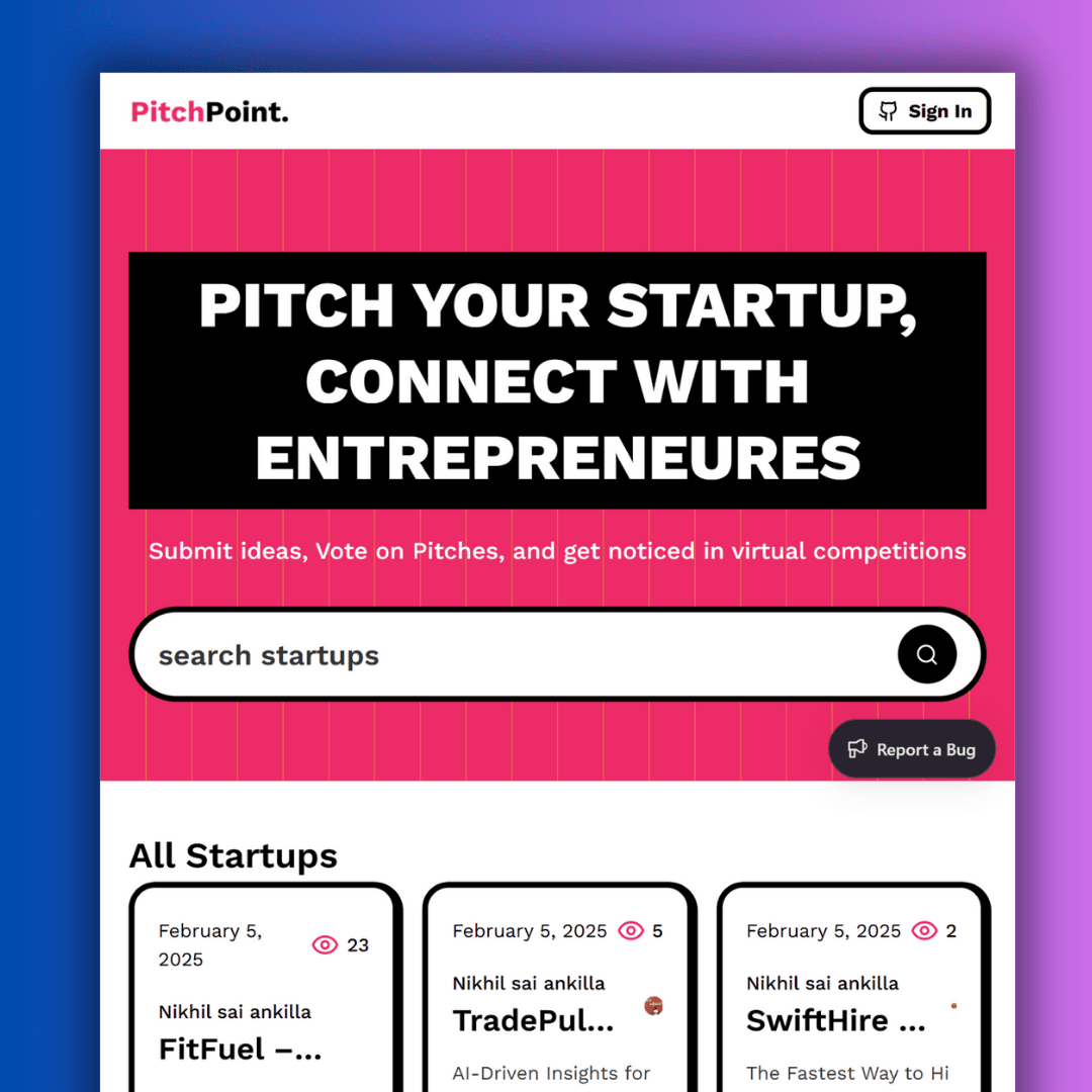 Screenshot of Pitch Point